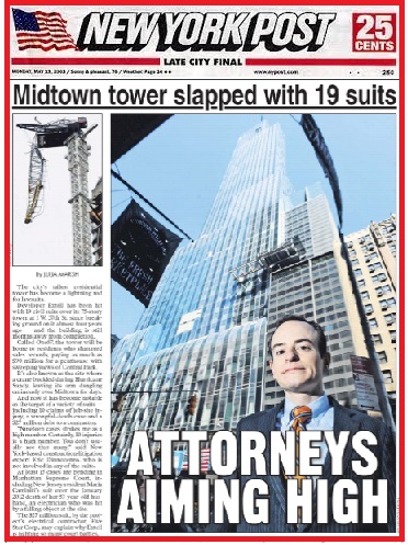 NYC Notice of Claim Lawyers File Suit Against Midtown High Rise