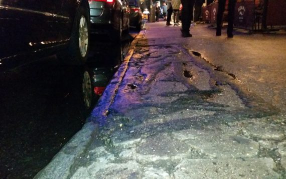 Fell on Cracked Sidewalk in New York